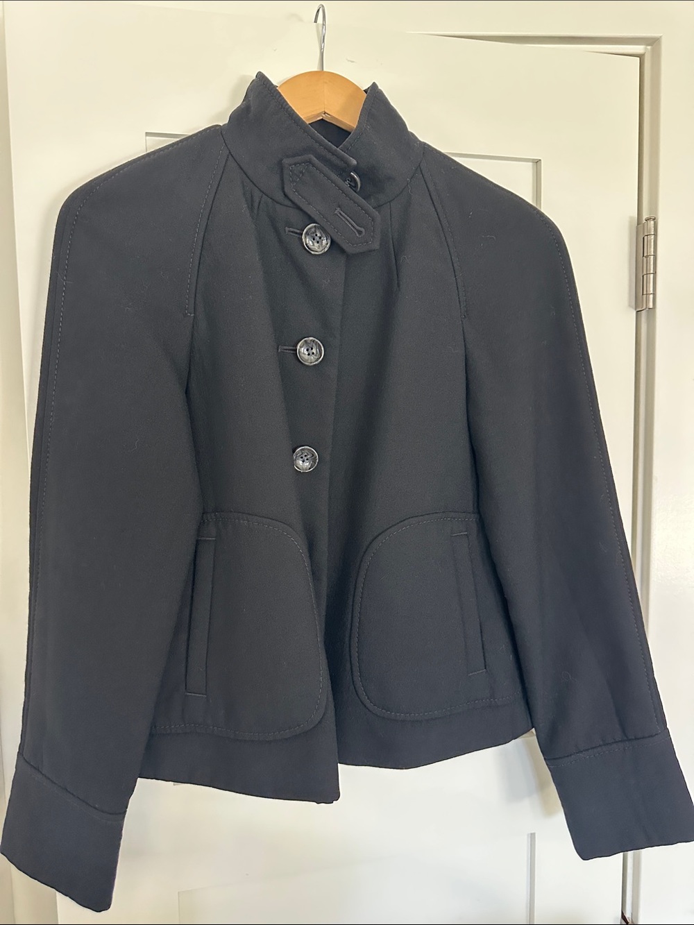 Banana Republic Black Women's Short Pea Coat